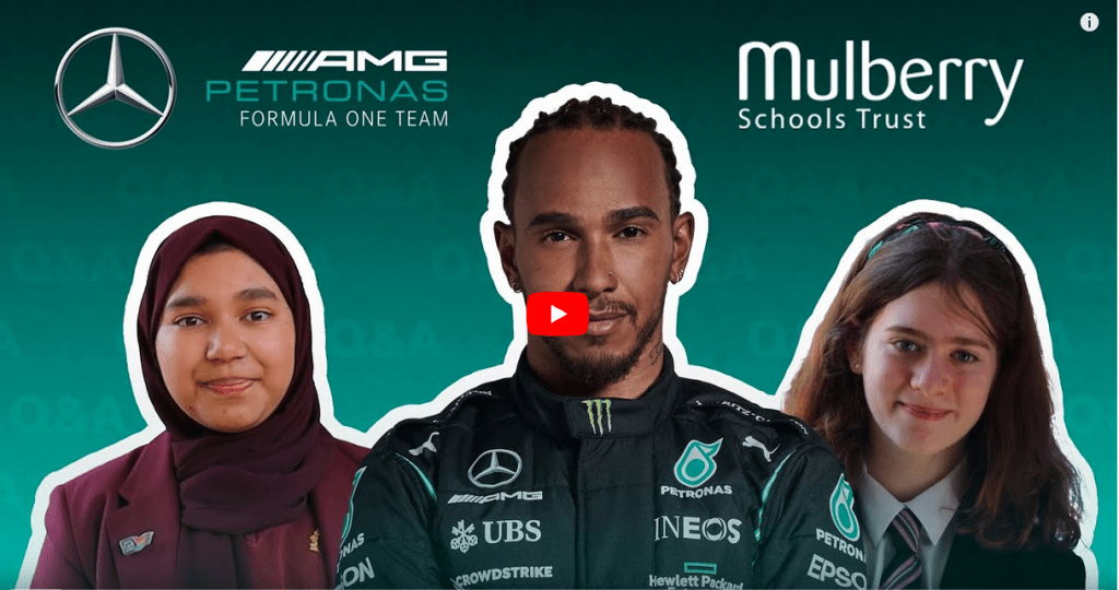 MULBERRY STUDENTS ENJOY Q&A WITH SIR LEWIS HAMILTON